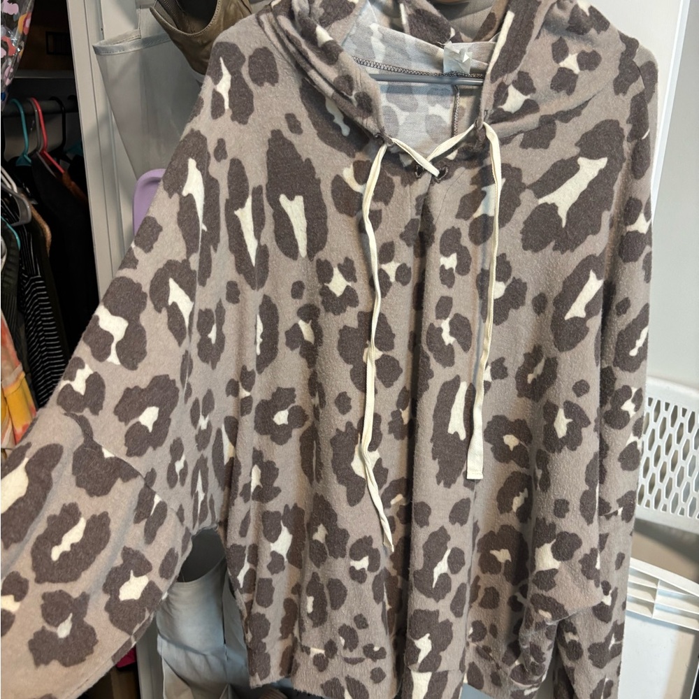 Sew In Love Brown and Cream Patterned Top